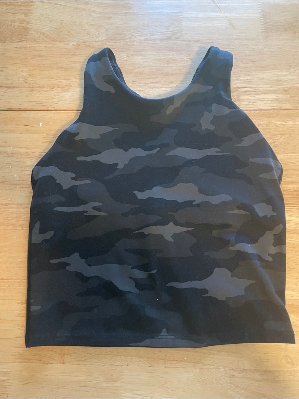 Athleta Girl Black Camouflage Crop Tank